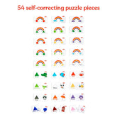 Fisher Price Shapes & Colours 54 Pieces Colours & Shapes Learning Puzzle For Kids